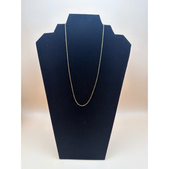Jewelry - Gold Tone Cable Chain Necklace Minimalist Adjustable Link 18 Inch Women Jewelry